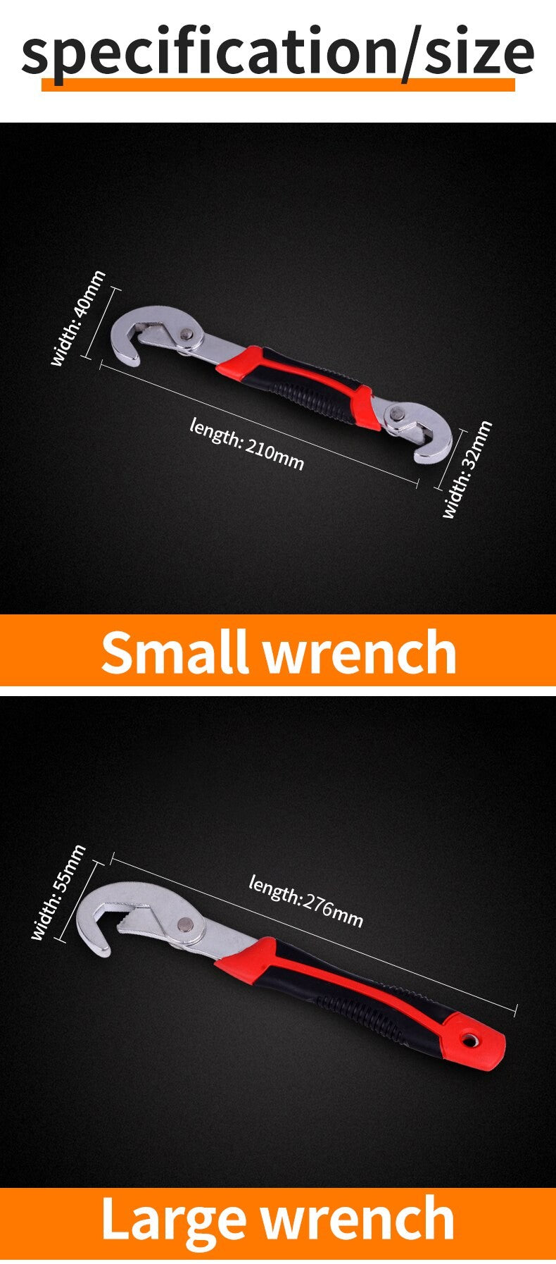 Chave universal para trabalhar madeira, aço inoxidável, reforço, tubo multifunci